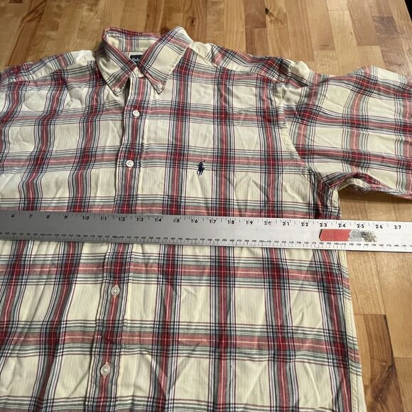 Ralph Lauren Shirt Blake Plaid Button Down Long Vintage Sleeve Mens M - Picture 4 of 6